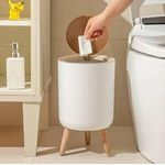 product_image_name-Generic-Creative covered press living room and ktchen imitation wood grain trash can-2