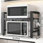 product_image_name-Generic-Expandable Multifunctional Storage Rack For Microwave Oven -1