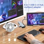 Home Type-C To USB Hub 8-in-1 Docking Station With USB 3.0/USB2.0 Ports - image 5