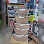 5 Set Diecast Non-Stick Pots-Granite Effect BRW