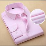 Men’s Office Corporate Shirts Pink Cotton Fitted
