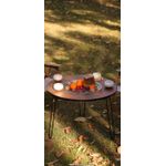 Portable Folding Camping Table – Round Outdoor Picnic Table with Metal Legs