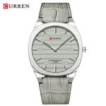Curren Grey Leather Grey Dial Watch