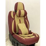 product_image_name-Generic-Universal High Quality Horse Car Seat Cover For 5 Seaters (cream & Ruby Red)-1