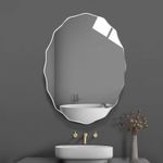 Generic Acrylic scratch-resistant bathroom mirror self-adhesive wave pattern mirror sticker - image 3