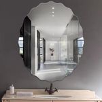Generic Acrylic scratch-resistant bathroom mirror self-adhesive wave pattern mirror sticker - image 4