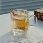 Generic Simple Vertical Grain Glass Coffee Mug Juice Milk Cup Teacup - image 6