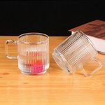 Generic Simple Vertical Grain Glass Coffee Mug Juice Milk Cup Teacup - image 8