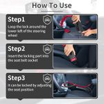 Generic Universal Steering Wheel Steel Lock To Safety Belt - image 4