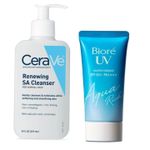 Cerave SA Renewing Cleanser + FREE Biore UV