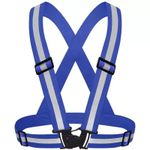 Safety Elastic Reflective Vest Belt - blue