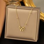 Fashion Ladies Elegant Bow Necklace with Gift Box