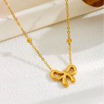 Fashion Ladies Elegant Bow Necklace with Gift Box - image 2