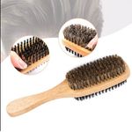 product_image_name-Generic-Double-Sided Hair Brush for Women & Men - Wooden Handle, Restores Shine & Texture, Gentle Detangling & Styling Brush for All Hair Types, Wooden Handle Brush. ( Double Sided ) -3
