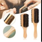 product_image_name-Generic-Double-Sided Hair Brush for Women & Men - Wooden Handle, Restores Shine & Texture, Gentle Detangling & Styling Brush for All Hair Types, Wooden Handle Brush. ( Double Sided ) -6