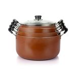 4 Pots And 4 Lids High Quality Non Stick Pots (BIG SIZE)