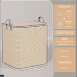 210L Striped Clothing Storage Bag Household Large Capacity Clothing Sorting Box Cotton Quilt Storage Bag Moving Packing Bag For Dirty Neat Clothes