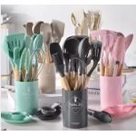 Generic 12 pcs in 1 set non-stick silicone cooking spoon