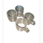 Set of 4 glass Hut small cups