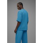 product_image_name-Jaop-Aloe Fleece Crew Neck T-shirt And Pants- Blue-4