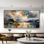 Mountain Landscape Framed Canvas Wall Art