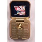 product_image_name-Mtk-Flip 17 PRO ultra Mobile Phone, gold -1