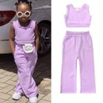 baby girls top and pant set 2pcs kids joggers set