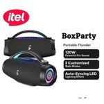 Itel Box-Party 120W Powerful Bass Pro-sound Auto-Syncing RBG Lights Wireless Bluetooth Speaker IBS-80