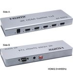 Generic HDMI Splitter 1x4 4K@60Hz  with HDCP 2.2 – 1 Input, 4 Outputs, Screen Mirroring