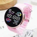product_image_name-Fashion-Pink LED Digital Smart Watch-1