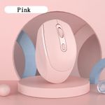 Generic 2.4G Bluetooth Wireless Mouse Dual Mode(Bluetooth 5.0+2.4G)-Pink
