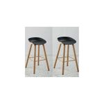 Strong Durable Plastic Bar Stool On Metal Legs(Set Of 2)