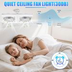 Generic Dual Head Adjustable Angle Ceiling Fan Light Remote Control LED Silent - image 5