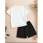 product_image_name-Fashion-kid Young Girl 2 Piece Clothes Outfits Cute Sweet Bowknot Design T-Shirt Polo Top + 2 In 1 Clothing Set Knicker Short Pant Summer Clothing Set-3