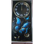 Generic High Quality Crystal Porcelain Butterfly design with embedded Glitters Luxury Silent Wall Clock & Decor (60cm*30cm) - image 4