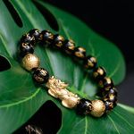 product_image_name-Fashion-Feng Shui Black Natural Obsidian Wealth Bracelet-Chinese Fortified-3