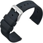 product_image_name-Generic-High Quality Rubber 22mm Navy Blue Smart Watch Strap-1