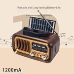 product_image_name-Generic- Vintage Portable Radio with Bluetooth & TWS,  Solar/D Battery/USB Charging, MP3 Player-2