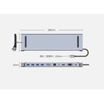 product_image_name-Generic-11-in-1 USB C Hub USB Type C To TF/SD HDMI 4K PD VGA RJ45 3.5mm Audio Adapter-3