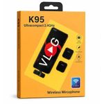 K95 Ultracompact 2.4GHz Wireless Microphone – Dual Mic VLOG Wireless Microphone for Smartphones