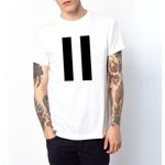 Mens Plain White Round Neck Tshirts With Design