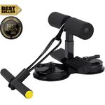 sit up bar Adjustable Sit-Up Bar with Pull Rope/Two Suction Cup Abdominal Exercise Bar, Home Workout Equipment for Abs, Core & Full Body Training