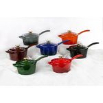 Radiance 18cm Enamelled Blue Cast Iron Sauce Pan - image 2