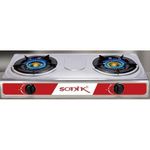 Double Burners Table Top Gas Cooker-Auto Ignition