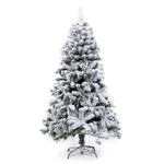 Generic 7 Feet – Lush Flocked Snow White Artificial Christmas Tree- Xmas Tree Snow