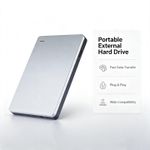 Generic 1TB 2.5" Silver USB 3.0 Portable External Mechanical Hard Drive HDD for PC & Laptop