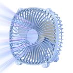 Generic Portable USB Desk Quiet Strong Airflow Cooling Home And Office USB Fan blue - image 2