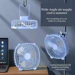 Generic Portable USB Desk Quiet Strong Airflow Cooling Home And Office USB Fan blue - image 3