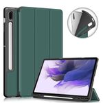 Generic For Samsung Galaxy Tab S7 FE 12.4 Solid Color TPU Horizontal Flip Tablet Leather Case