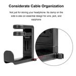 Generic Headphone Hanger Clamp-on Under Desk USB Cable Storage Earphone Stand - image 3
